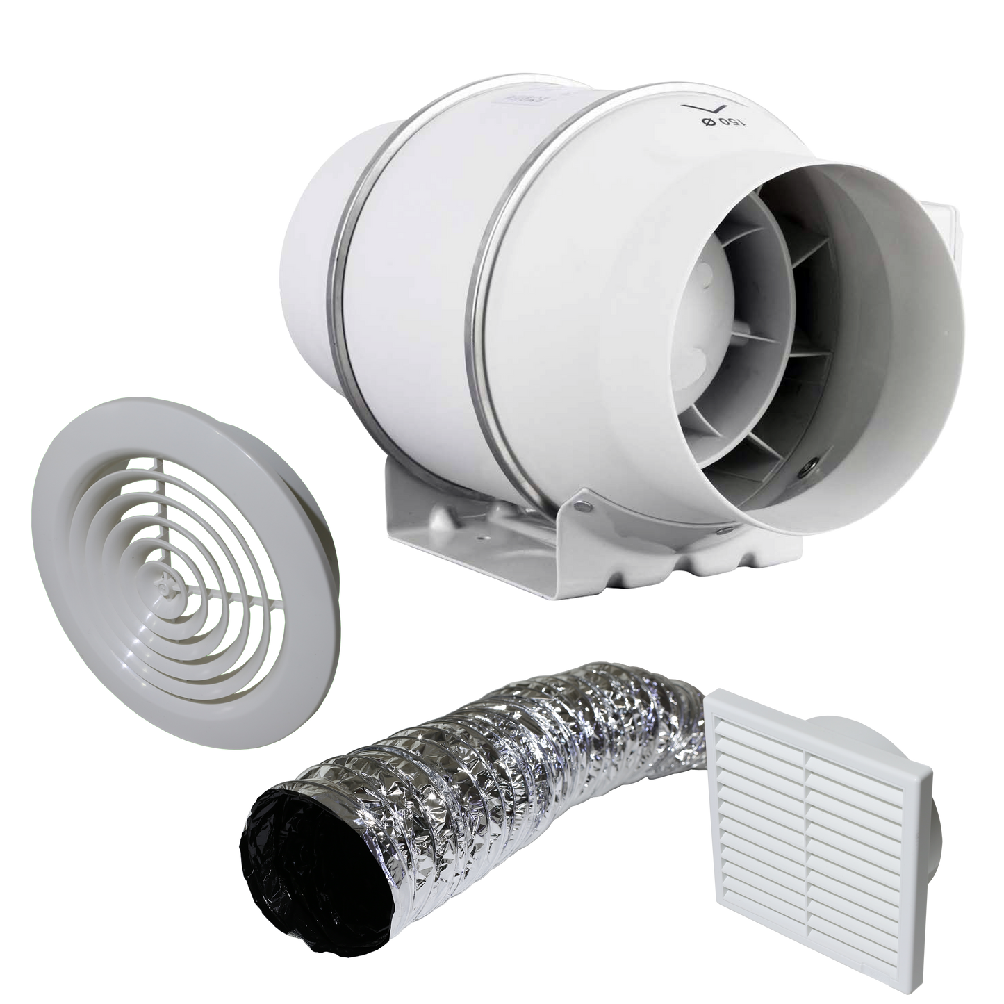 150mm Inline Bathroom Extraction Kit